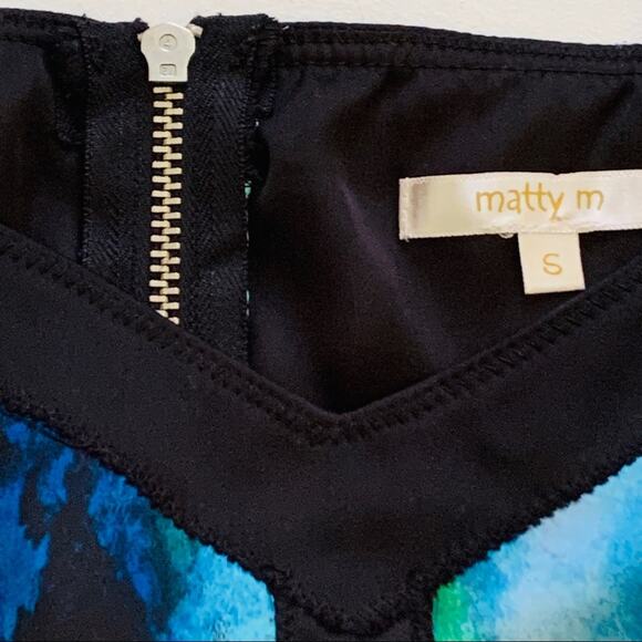 Matty M Dress Multicolor Abstract Print Sleeveless Mini Dress Size Small - Picture 9 of 13